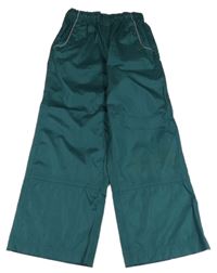 Tmavozelené šušťákové nohavice Crane