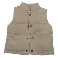 Béžová zateplená menšestrová vesta dunnes