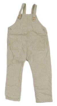 Svetlobéžové na traké manšestráky s vreckami H&M