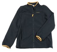 Tmavomodrá fleecová funkčná mikina s logom Quechua