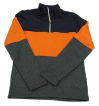 Tmavomodro-oranžovo-sivá športová funkčná mikina killtec