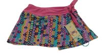 Nové - růžovo-barevná květovaná plavková sukně 