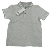 Nové - šedé melírované polo tričko F&F