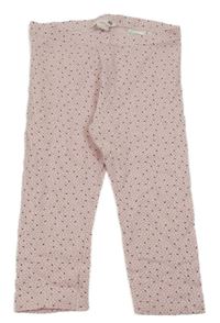 Svetloružové vzorované crop legíny H&M