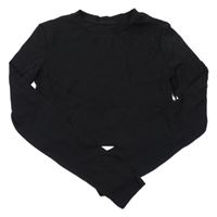 Čierne crop tričko H&M