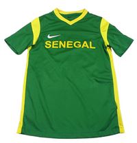 Zeleno-žlutý fotbalový dres s číslom Nike
