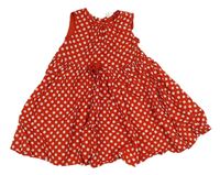 Červeno-biele bodkovaná é šaty H&M