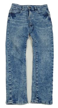 Modré plísňované teplákové slim rifle C&A