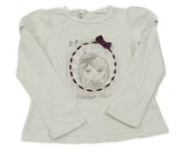 Biele tričko s dívkou a mašlou Mayoral