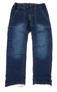 Tmavomodré teplákové skinny rifle 