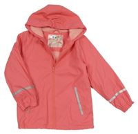 Ružová zateplená vodeodolná bunda s kapucňou Lupilu