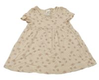 Svetloružové šaty s motýlikmi H&M