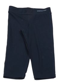 Tmavomodré športové crop legíny Tchibo