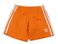 Oranžové sportovní kraťasy s logem Adidas