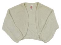 Smotanové trblietavé svetrové bolerko C&A