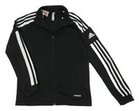 Černo-bílá propínací sportovní funkční mikina Adidas