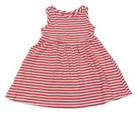 Červeno-biele pruhované šaty H&M