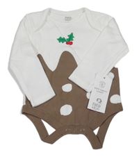 Nové - Bílo-hnědé body - Pudding F&F
