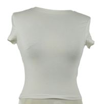 Dámské smetanové crop tričko H&M