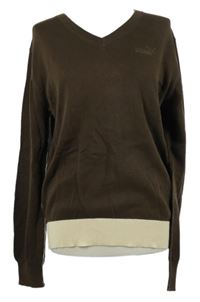 Pánský hnědo-smetanový svetr Puma 