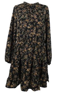 Dámské černé květované šaty Shein 