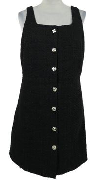 Dámské černé pletené propínací šaty F&F