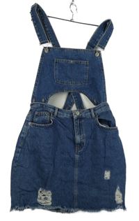 Dámské modré riflové laclové šaty s prošoupáním Pull & Bear