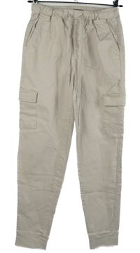 Dámské béžové cargo kalhoty s kapsami Cropp 