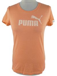 Dámske oranžové športové funkčné tričko s logom Puma