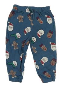 Tmavomodré tepláky s obrázkami Primark