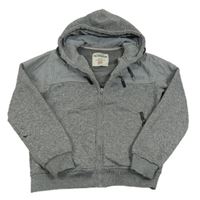 Sivá melírovaná prepínaci tepláková mikina s kapucňou