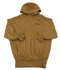 Béžová dlouhá mikina s výšivkou a kapucí Next