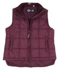 Vínová šušťáková zateplená vesta C&A