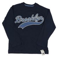 Nové - Tmavomodré triko s nápisem Dunnes