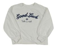 Biela crop mikina s nápisom Mango