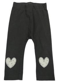 Tmavošedé baggy legíny se srdíčky Nutmeg