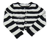 Čierno-biele pruhované svetrové bolerko H&M