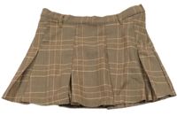 Hnedo-čierno-vínová kockovaná sukňa H&M