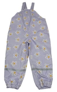 Světlefialové nepromokavé laclové kalhoty s květinami George