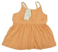 Nové - oranžový top s madeirou Mango
