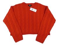 Nové - červený crop sveter New Look