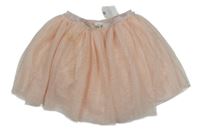 Nové - Růžová třpytivá tylová sukně Next