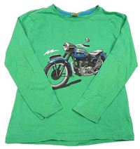 Zelené triko s motorkou Pusblu