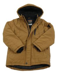 Hnedá šušťáková zimná bunda s kapucňou Matalan