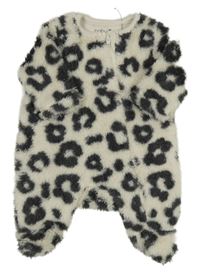 Smotanový vzorovaný chlpatý overal Tu