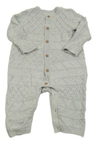 Sivý vzorovaný pletený overal Mothercare
