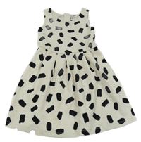 Smetanovo-černé vzorované šaty H&M