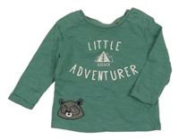 Zelené tričko s nápisom S. Oliver