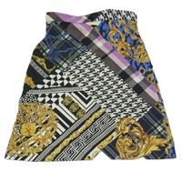 Čierno-farebná vzorovaná ľahká sukňa River Island