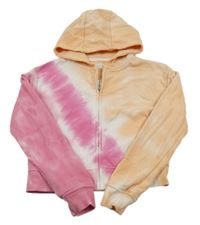Meruňkovo-ružová prepínaci crop mikina s kapucňou Primark